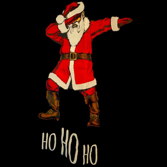 Ho Ho Ho Dabbing Santa Xmas Tee shirt by Demim & Flower - Picture 2 of 4